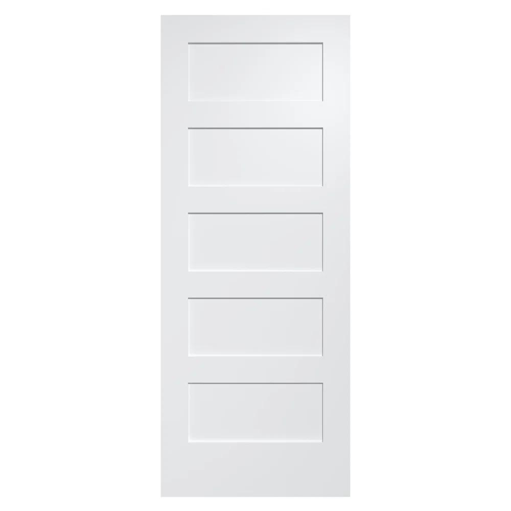 White Primed 5-Panel Door Hollow Core