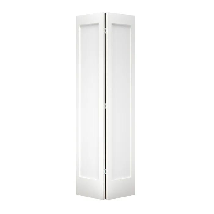 White Primed 1-Panel Bi-Fold Door