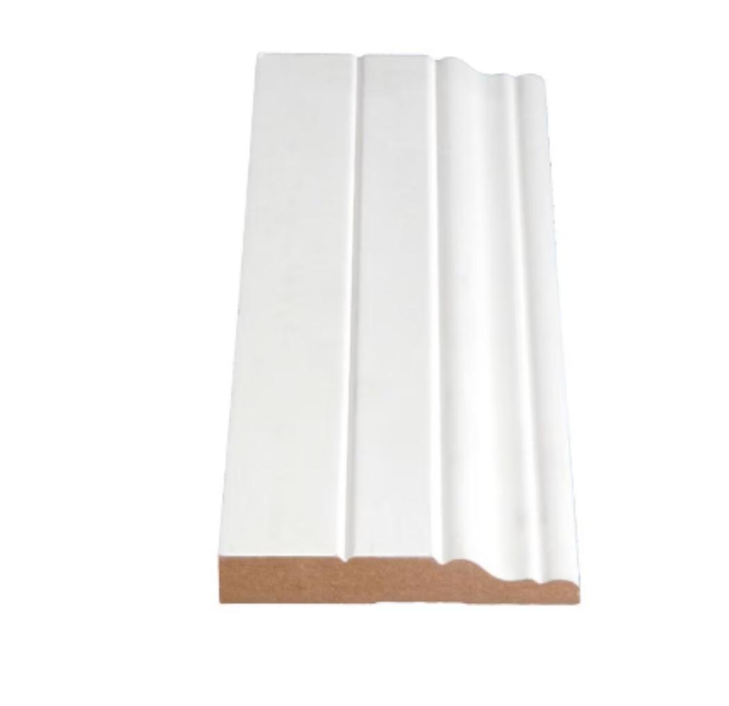 MDF Primed Baseboard Moulding 1/2” x 3-1/4” (up to 16’)